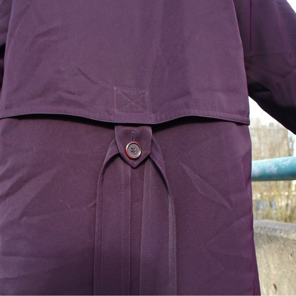 Deep Plum Trench Coat - Picture 6 of 7